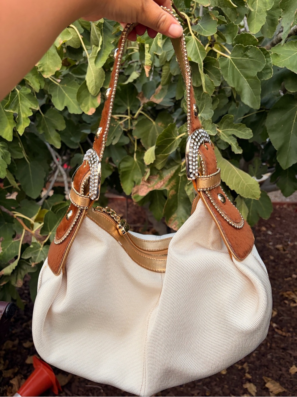 Kathy Van Zeeland Boho Bag with Cowhide